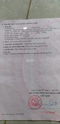 Chính chủ cần bán nhà C4 đường Mẹ Thứ, Phường Hòa Xuân, Cẩm Lệ, Đà Nẵng